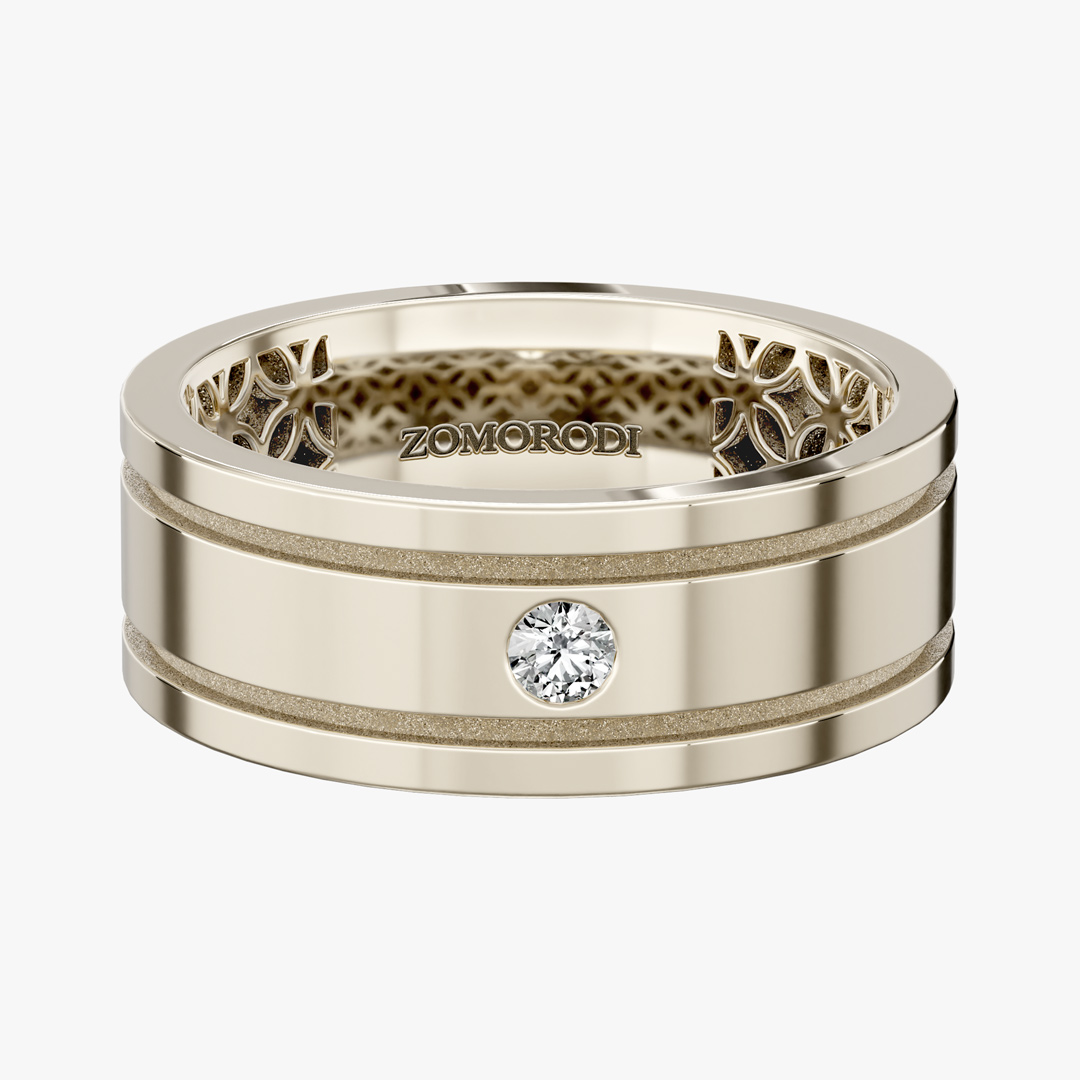 Golden Stream Men's Wedding Band