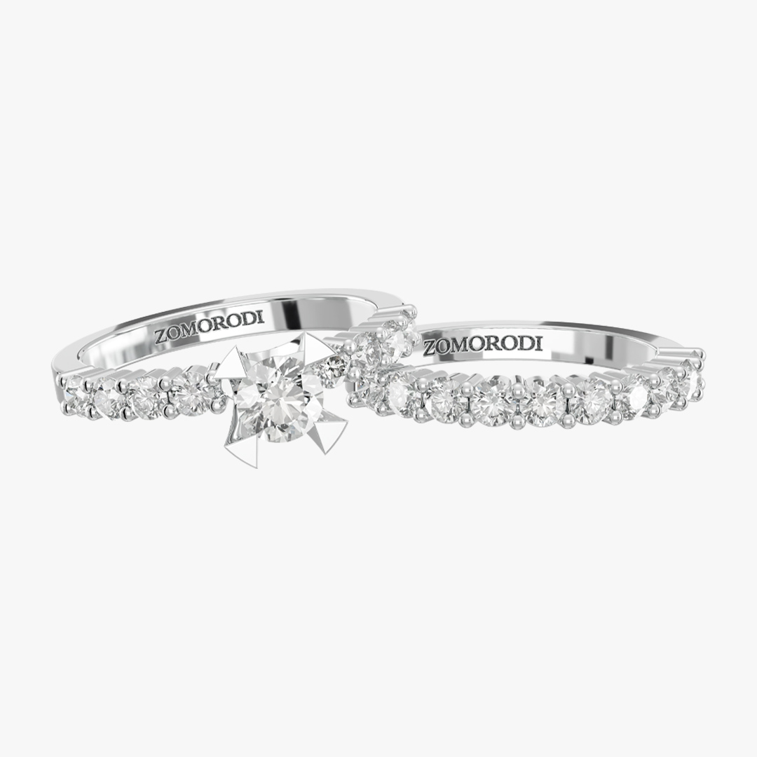 Ten Stones Bridal Set (Round Brilliant Cut)