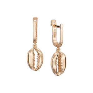 Seashell (rose gold clip-on earrings)