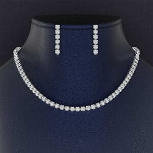 Sparkle Line Design Tennis Jewelry Set