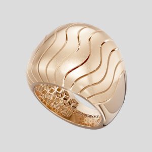 Large gold fractal ring code 8623