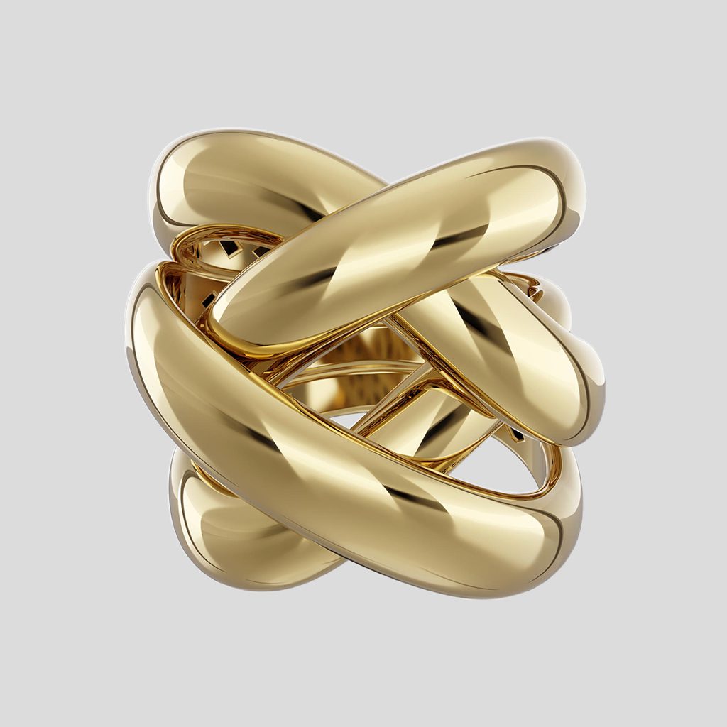The 18K Gold Fractal Ring, code 9824