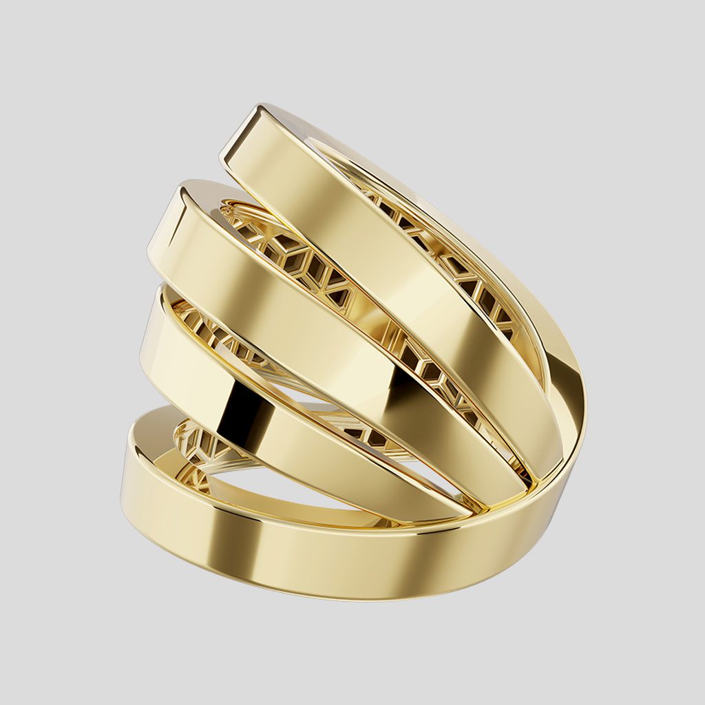 The 18K Gold Fractal Ring, code 31000