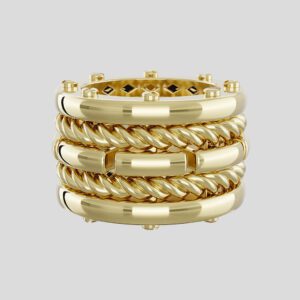 Louis design gold ring