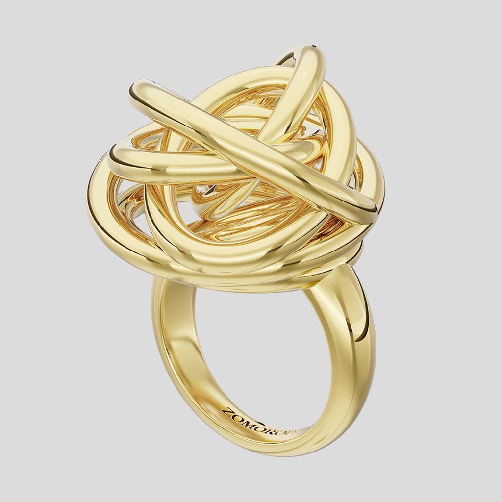 18K Gold Fractal Ring Code 9083